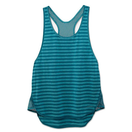 Brooks Ritual Womens Tank Top, Ocean Stripe/Ocean, Large, 221265-OcnStripe/Ocn-L