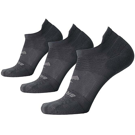 Brooks Run-In No Show 3-Pack Sock, Asphalt, M, 280493081.030