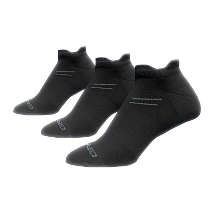 Brooks Run-In Socks, Pack of 3, Black, Large, 741544-Black-L