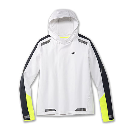 Brooks Run Visible Thermal Hoodie - Women's, White/Asphalt/Nightlife, XL, 221559134.040