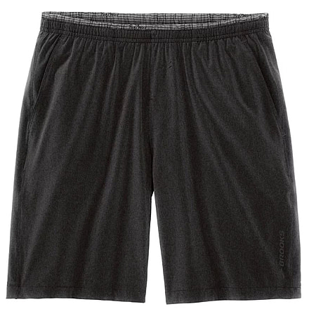 Brooks Rush 9 inch Short - Men's-Heather Black-Medium