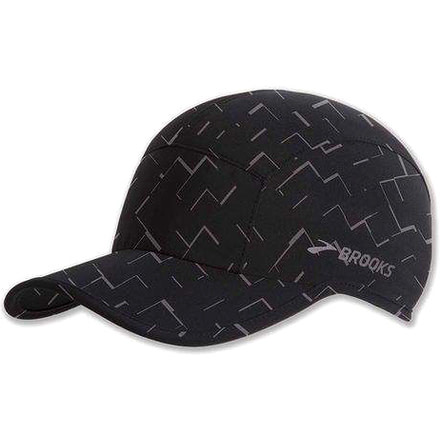 Brooks Sherpa Running Hat, Black/Nebula Reflective, One Size Fits All, 280329083.010