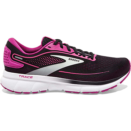 Brooks Trace 2 Running Shoes - Womens, Medium, Black/Festival Fuchsia/Pink Flambe, 5.0, 1203751B036.050