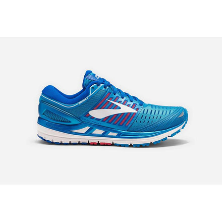 Brooks Transcend 5 Womens Road Running Shoes, Blue/Pink/White, 5 US, Medium, 1202631B474.050