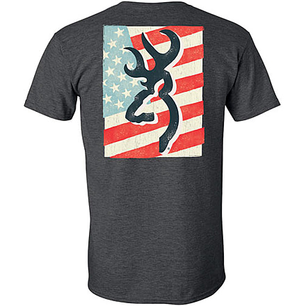 Browning Bg Men's T-shirt Vintage Flag X-large Dark Heather
