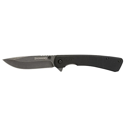 Browning Branded Rock Field Assisted Opening Folding Knife, 3in, 7Cr17Mov, Wharncliffe, G10 Handle, N, 3220514