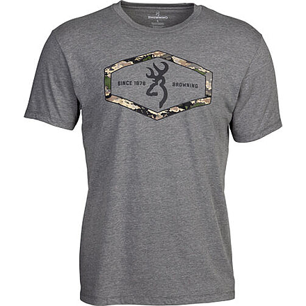 Browning Ss T-shirt Browning Hexlock Heather Gray Large