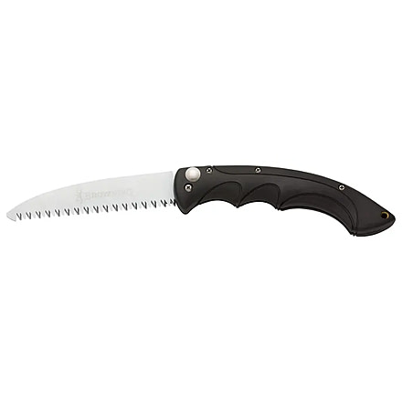 Browning Camp Saw Folding Knife, 5.125in, 4116 Stainless, Saw, Back Contour-Molded Composite Handle, Black, 322922