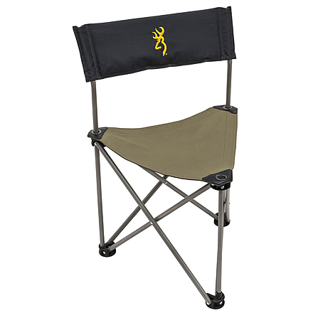 Browning Camping Dakota Lightweight Tri-leg Chair, Khaki/Coal, 8510001