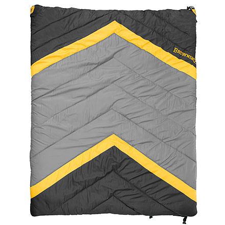 Browning Camping Side-by-Side 0 Double-Wide Sleeping Bag, Gray/Charcoal, 4859936