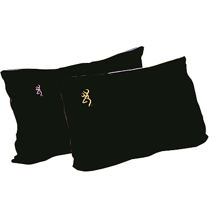 Browning Fleece Pillow, Black with Pink Buckmark 106439