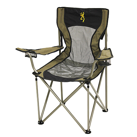 Browning Grizzly 600D Mesh Chair, Khaki/Black, 34in. wide x 17in. deep x 36in. high 77309