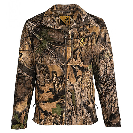 Browning Muted Fleece Jacket, RTAPS Camo, Small, 3040252101