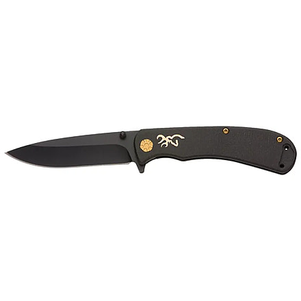 Browning Rivet Folding Knife - Box, 3in, D2 High Carbon Steel, Drop Point, Laminate Handle, N, 3220474B