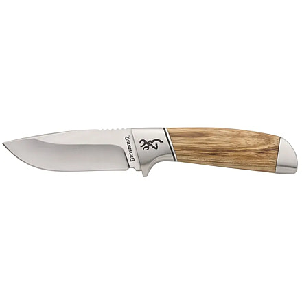 Browning Sage Creek Fixed Blade Knife - Box, 3in, 9Cr14MoV, Drop Point, Wood Handle, Canvas, 3220535B