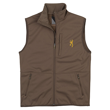 Browning Soft Shell Vest - Mens, Major Brown, Small, 3053109801