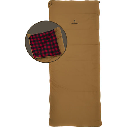 Browning Switchback 0 Degree Sleeping Bag, Tan Canvas, 33in x 78in, 4851415