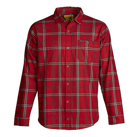 Browning Upland Flannel Shirt - Mens, Red, Medium, 3012736102
