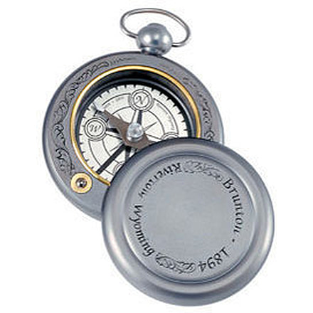USED Brunton Gentlemans Pocket Compass, Engraved F-1894DWB, EDEMO1
