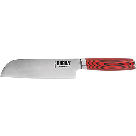 Bubba Blade Japanese Style Santoku Chef Kitchen Knife, 7in, Stainless Steel, G10 Handle, 1114265