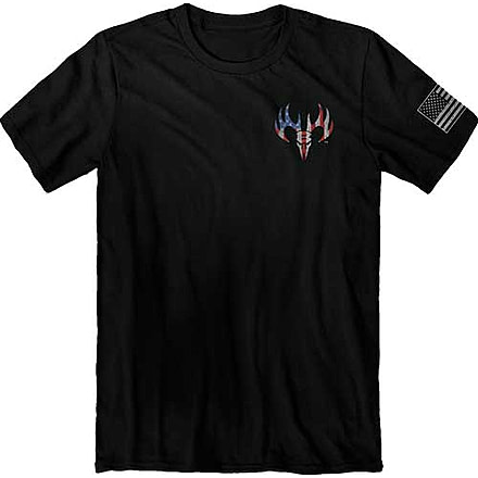 Buck Wear T-shirt ''red White &amp; True'' Black Xx-large