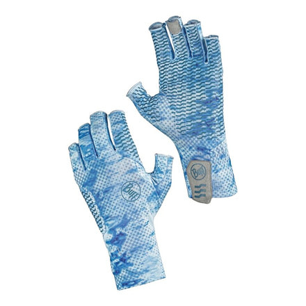 Buff Aqua Gloves, Pelagic Camo Blue