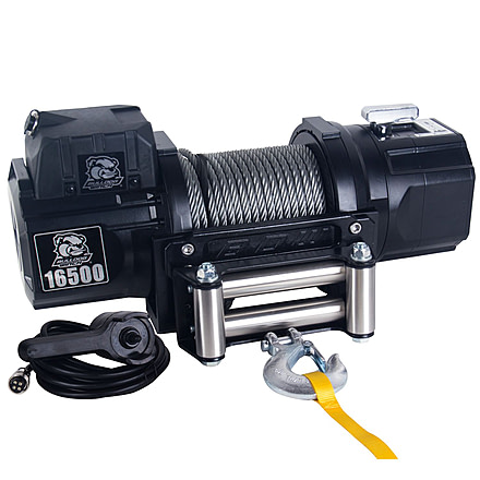 Bulldog Winch 16500lb Heavy-Duty Winch, 92ft Wire Rope, 10057