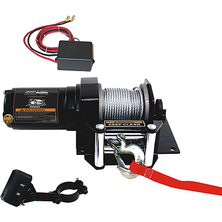 Bulldog Winch 2000lb ATV Winch w/ 50ft Wire Rope, Roller Fairlead, 15001