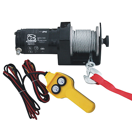 Bulldog Winch 2000lb Utility Winch, 50ft Wire Rope, Hand Held Controller, 15008