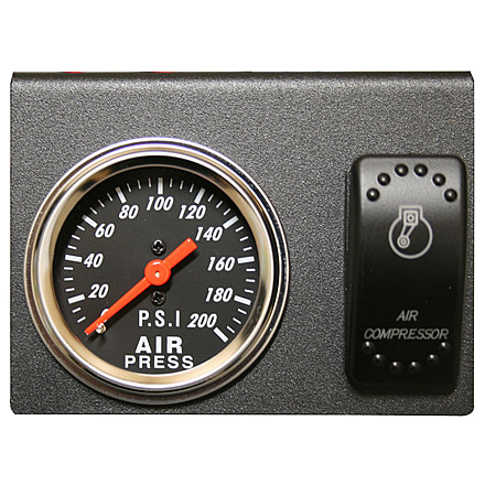 Bulldog Winch 200PSI Air Pressure Gauge, Switch, Bracket Set, 42078