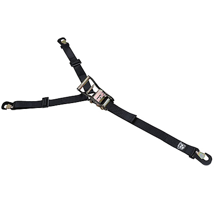 Bulldog Winch Horizontal Tire Ratcheting Y Tie-Down Strap, Black, 20363