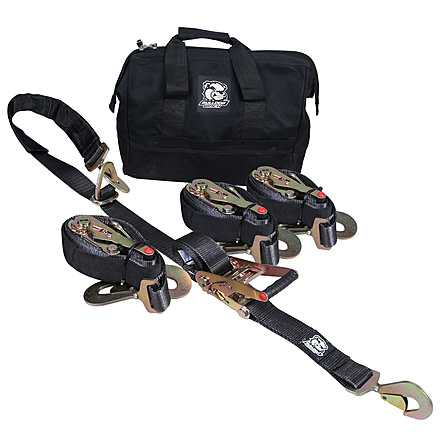 Bulldog Winch Ratcheting Axle Strap Set, 5 Pieces, Black, 20230