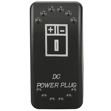 Bulldog Winch Rocker Switch - Dc Power Plug, Black, 20319