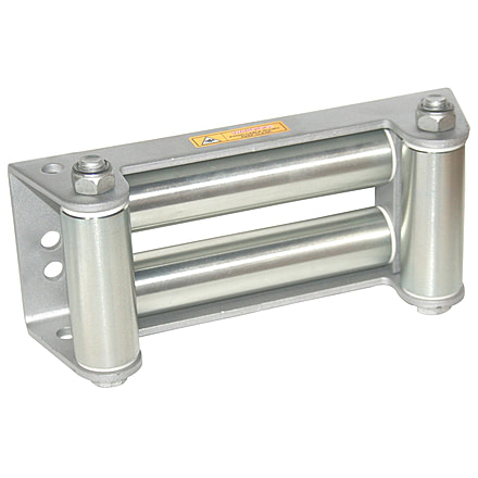 Bulldog Winch Roller Fairlead - Heavy Duty Truck, 10in Mount/Standard Drum - 12.5K to 15K, Silver, 20237