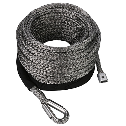 Bulldog Winch Synthetic Rope, 8mm X 50ft, Grey, 20226
