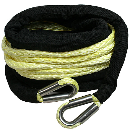 Bulldog Winch Synthetic Rope Extension, 10mm X 50ft, Yellow, 20390