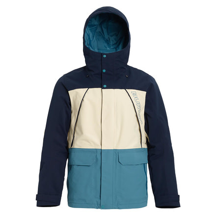 Burton Breach Insulated Jacket - Mens, Dress Blue / Almond Milk / Storm Blue, Extra Large, 10180106401-XL