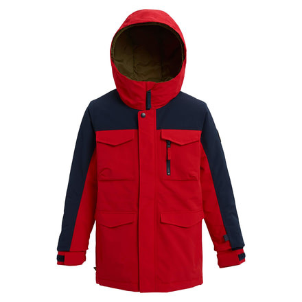 Burton Covert Jacket - Kids, Flame Scarlet / Dress Blue, Large, 20537101600-L