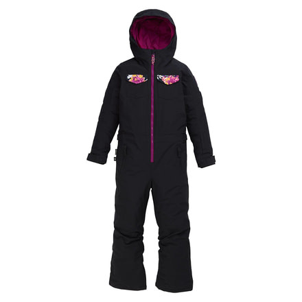 Burton Game Piece One Piece Jacket - Kids, True Black / Secret Garden, Large, 20559101001-L