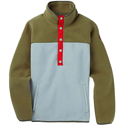 Burton Hearth Fleece Pullover - Womens, Martini Olive/Ether Blue, Large, 17338108301-L