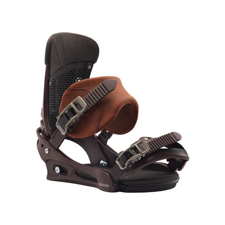 Burton Malavita Leather Snowboard Bindings - Mens, Deep Cognac, Large, 19097102213-L