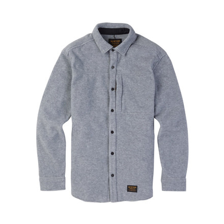 Burton Spillway Snap-Up Fleece - Mens, Gray Heather, Large, 18958101020L