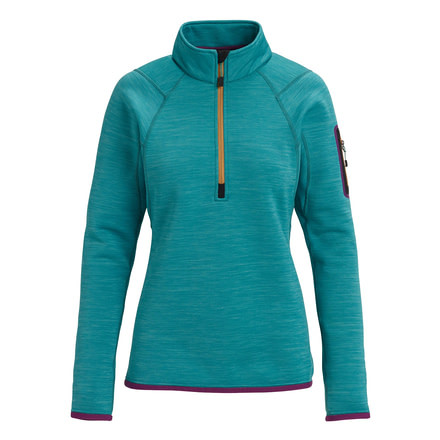Burton Turbine 1/4 Zip Fleece Jacket - Womens, Green-Blue Slate Heather, Medium, 15049104400-M