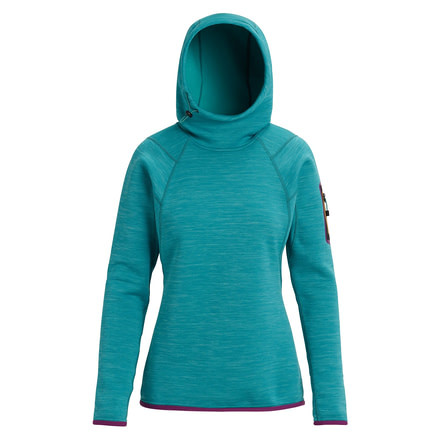 Burton Turbine Pullover Fleece - Womens, Green-Blue Slate Heather, Extra Small, 15048104400-XS