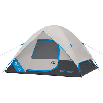 Bushnell 4 Person FRP Dome Tent, Blue/Gray/Dark Gray, 50005