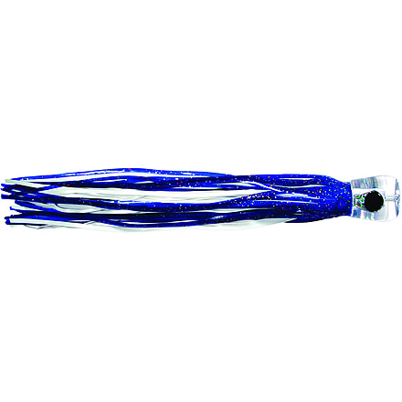 C&amp;H Lures Alien XL Trolling Lure, Concave Head Hologram Eye, 10.5in, Blue/White Skirt, CH-ALX01