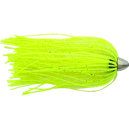 C&amp;H Lures King Buster Lure, 1/8 oz Head, Chartreuse/Pearl Mylar Skirt, 2.5 in, 3 Piece, CH-KB17