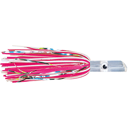 C&amp;H Lures Lil Swimmer Pre-Rigged Trolling Lure, 100LB Mono, 6 ft, 7/0 Hook, Pink/White/Silver Skirt, CH-LSW13