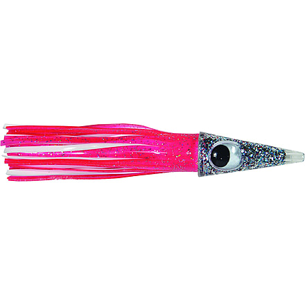 C&amp;H Lures Tuna Tango Trolling Lure, 49.6 g Head, 5.75in/14.6 cm, 1.75oz, Pink/White Skirt, CH-TT13