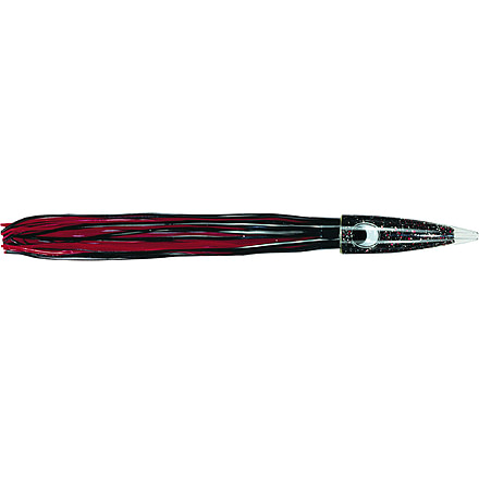 C&amp;H Lures Wahoo Whacker Trolling Lure, 11.5in, 6oz, Black-Foil/Red Skirt, CH-WW19